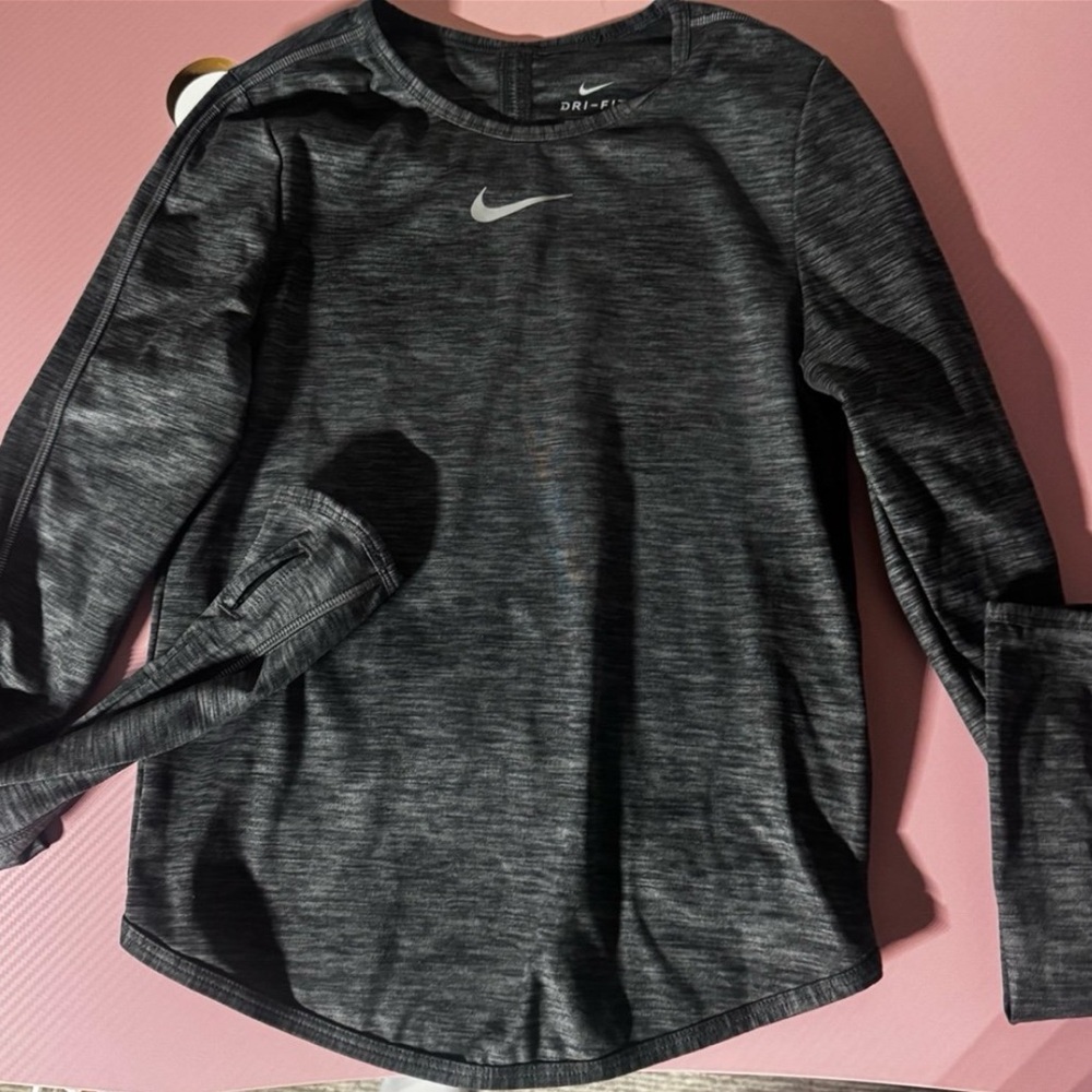 Nike Dri-FIT Charcoal Long Sleeve Top